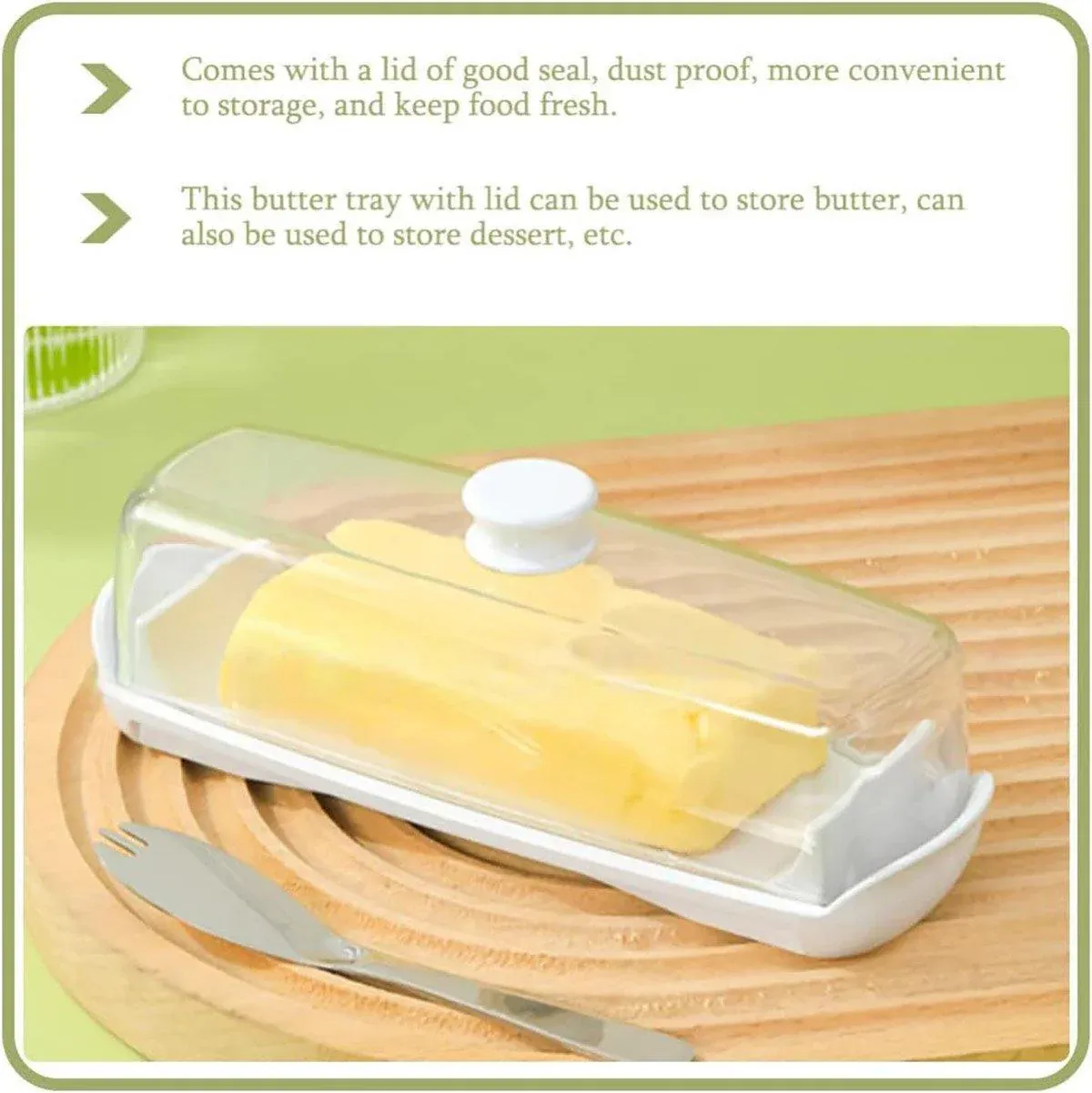 Butter Cheese Box Crisper Fruit Storage Container Multipurpose Food Organizer view 5