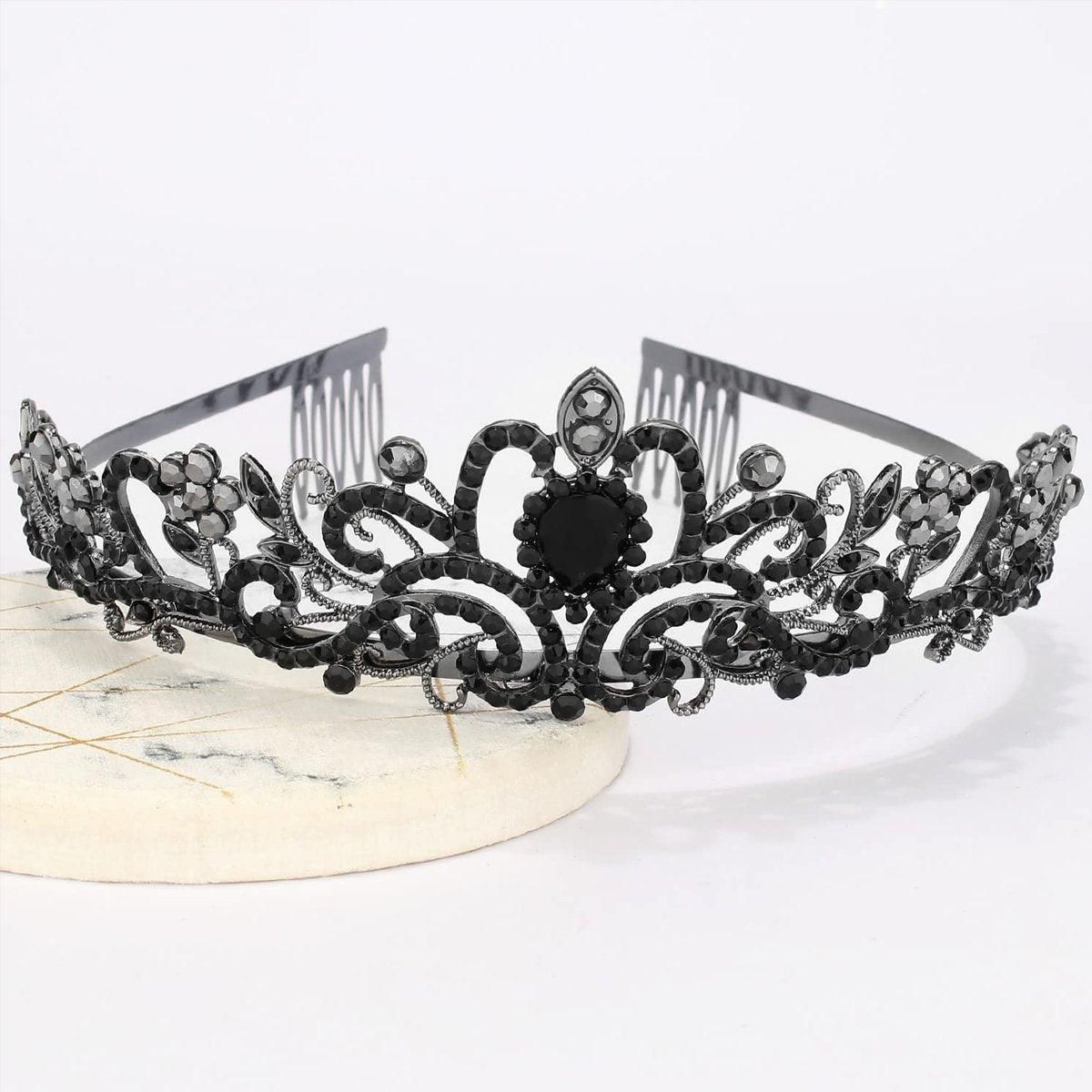 Princess Rhinestone Queen Hair Tiara Headband Hair Accessories Crystal Crown view 15