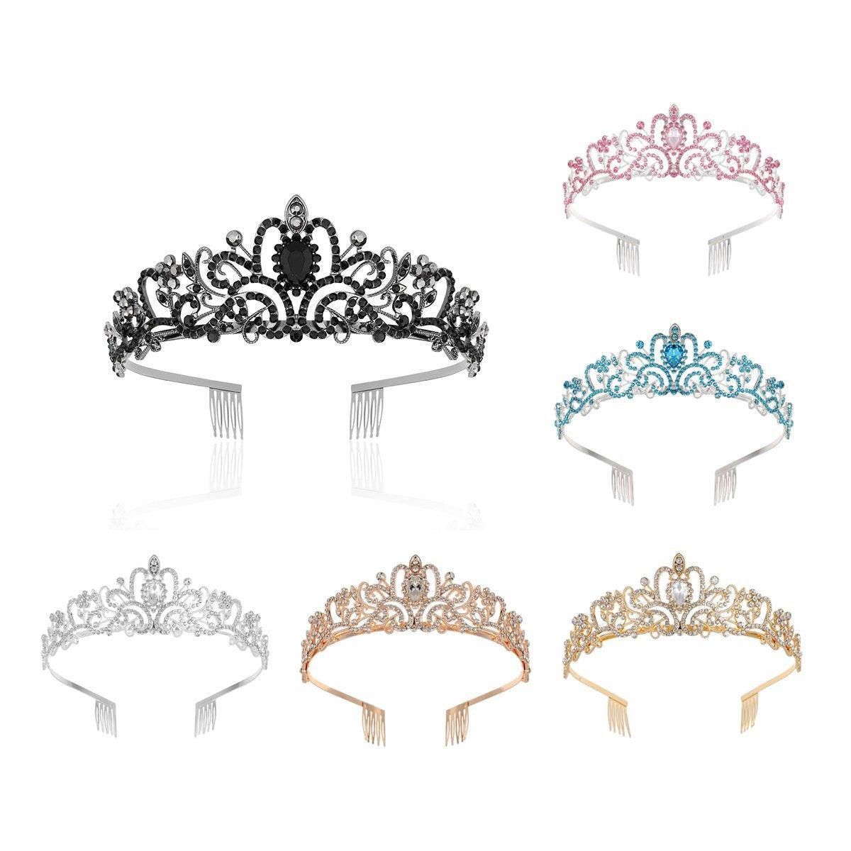 Princess Rhinestone Queen Hair Tiara Headband Hair Accessories Crystal Crown view 3
