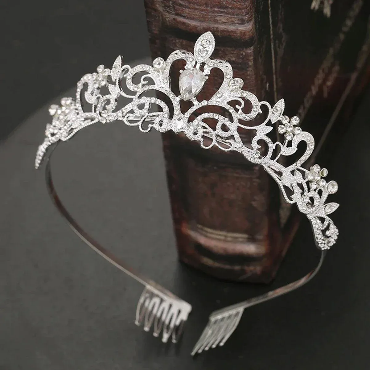 Princess Rhinestone Queen Hair Tiara Headband Hair Accessories Crystal Crown view 13