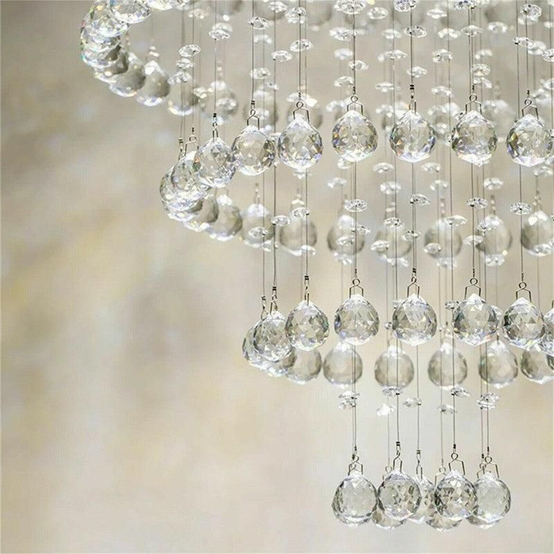 12Pcs 30mm Suncatcher Chandelier Clear Glass Prism Crystal Ball Pendant Set view 6