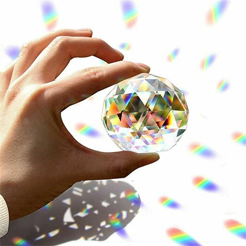12Pcs 30mm Suncatcher Chandelier Clear Glass Prism Crystal Ball Pendant Set view 7