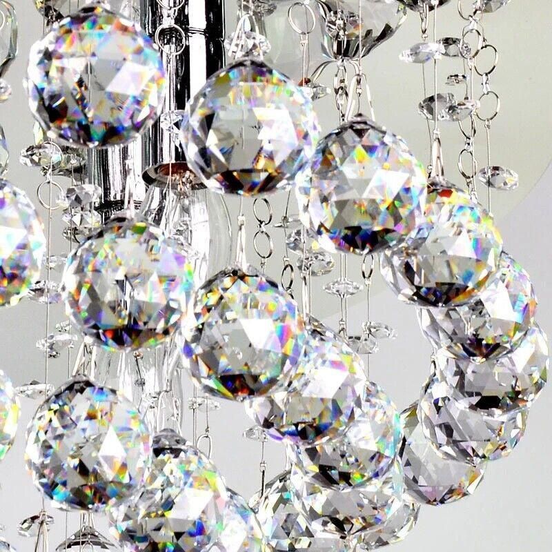 12Pcs 30mm Suncatcher Chandelier Clear Glass Prism Crystal Ball Pendant Set view 8