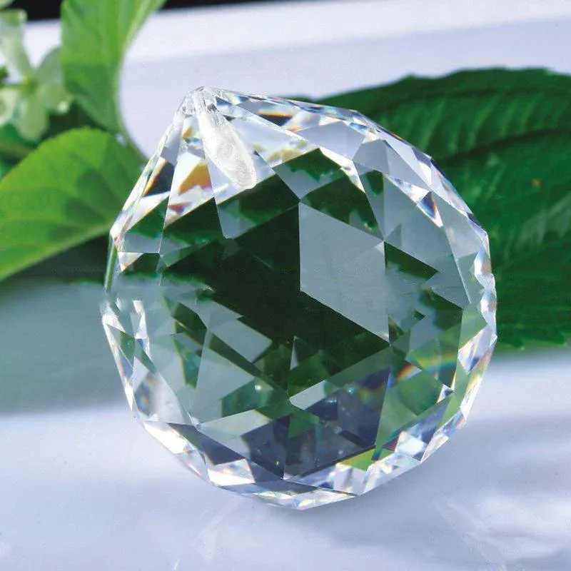 12Pcs 30mm Suncatcher Chandelier Clear Glass Prism Crystal Ball Pendant Set view 10