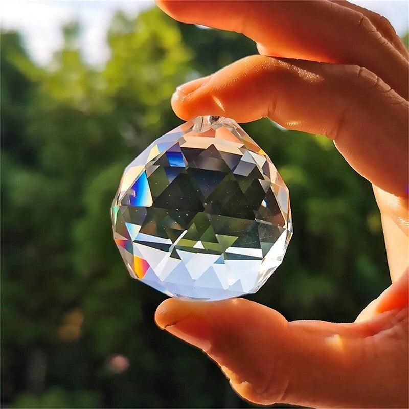 12Pcs 30mm Suncatcher Chandelier Clear Glass Prism Crystal Ball Pendant Set view 11