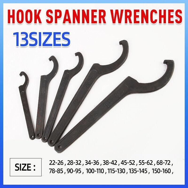 Adjustable C Spanner Hook Wrench Tool for Motorcycle Bike Repair 22 to 160mm view 2