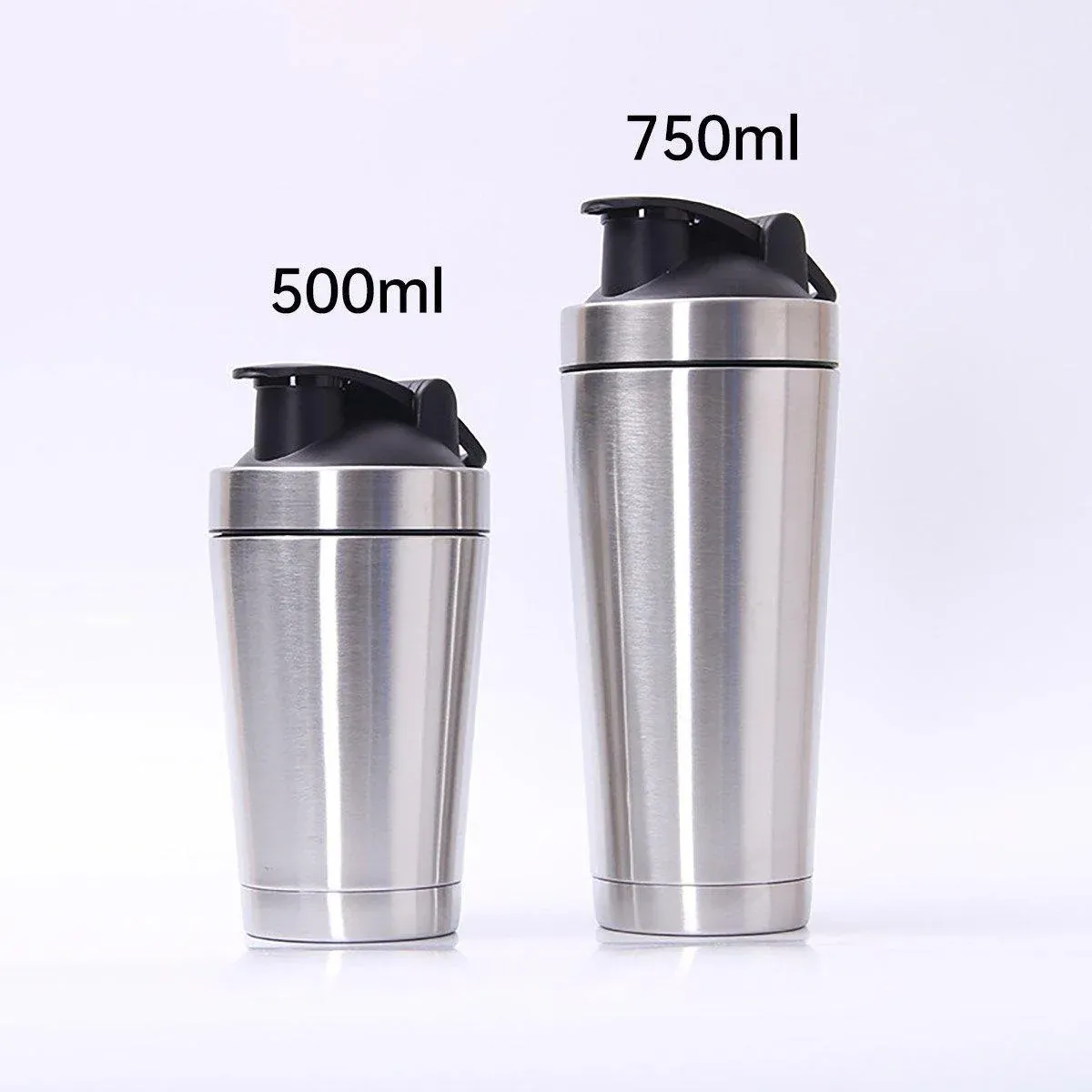 500/750ML Stainless Steel Protein Blender Shaker Cup Bottle Mixed Water Sport view 4