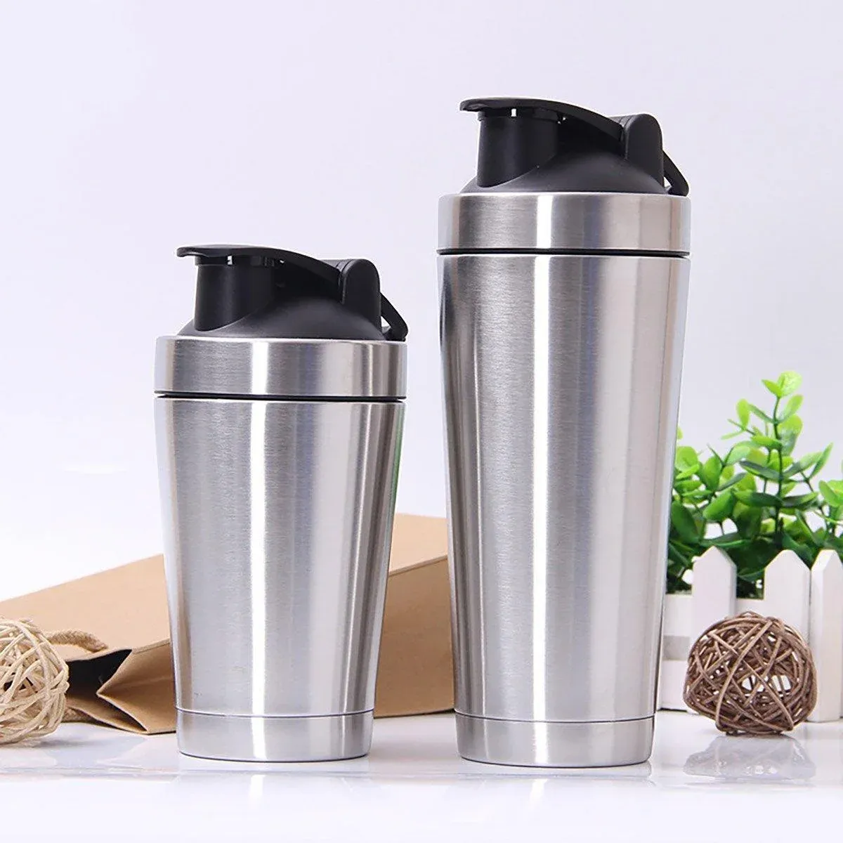 500/750ML Stainless Steel Protein Blender Shaker Cup Bottle Mixed Water Sport view 9