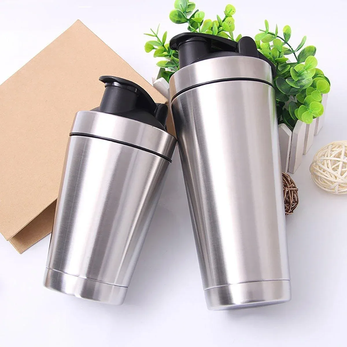 500/750ML Stainless Steel Protein Blender Shaker Cup Bottle Mixed Water Sport view 12