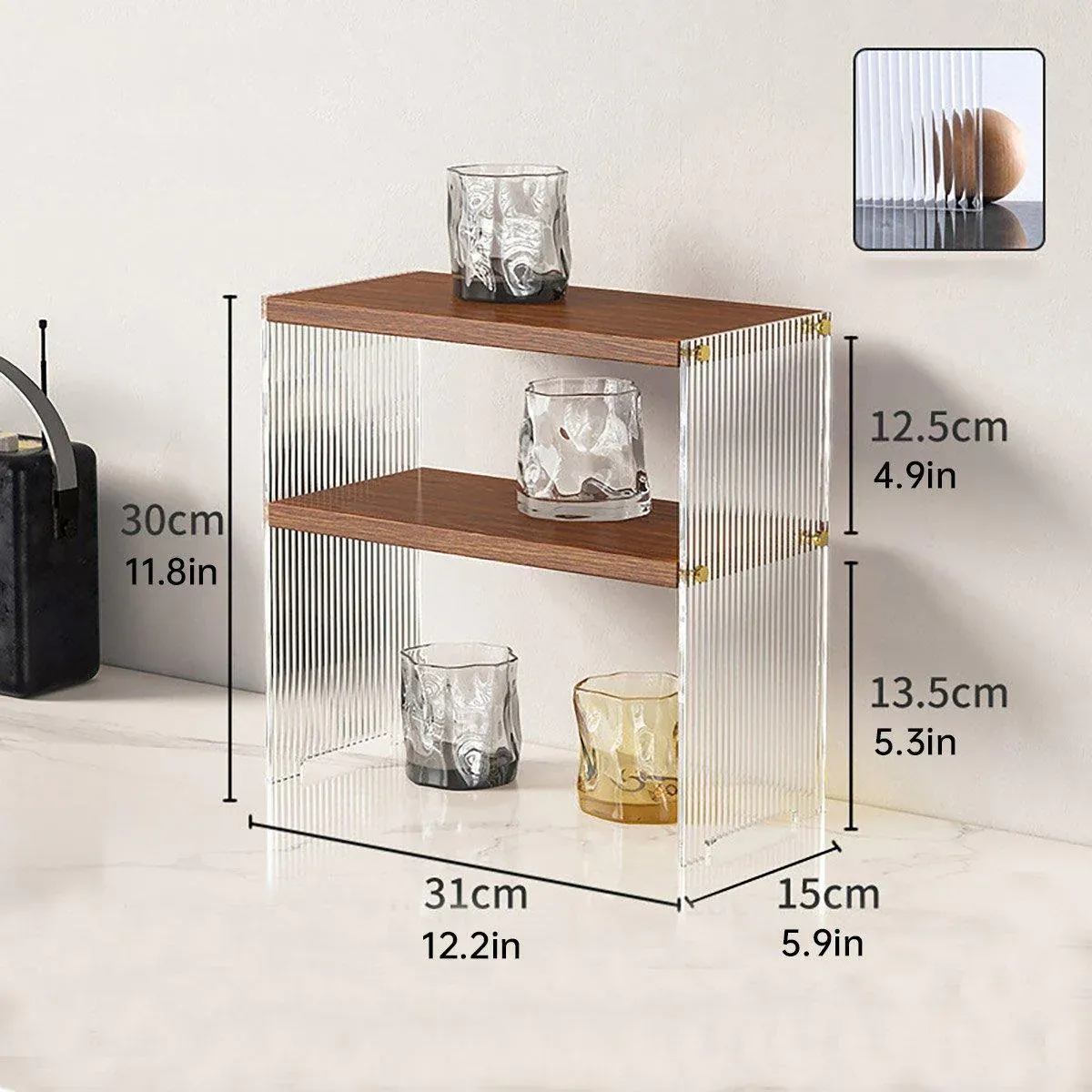 Acrylic Desktop Cup Holder Multi-Purpose Portable Storage Organizer For Home view 4