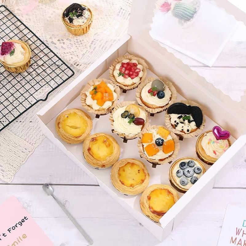 Cupcake Box Cases 1/2/4/8/12 Holes Window Face Cases Party Wedding Muffin view 11