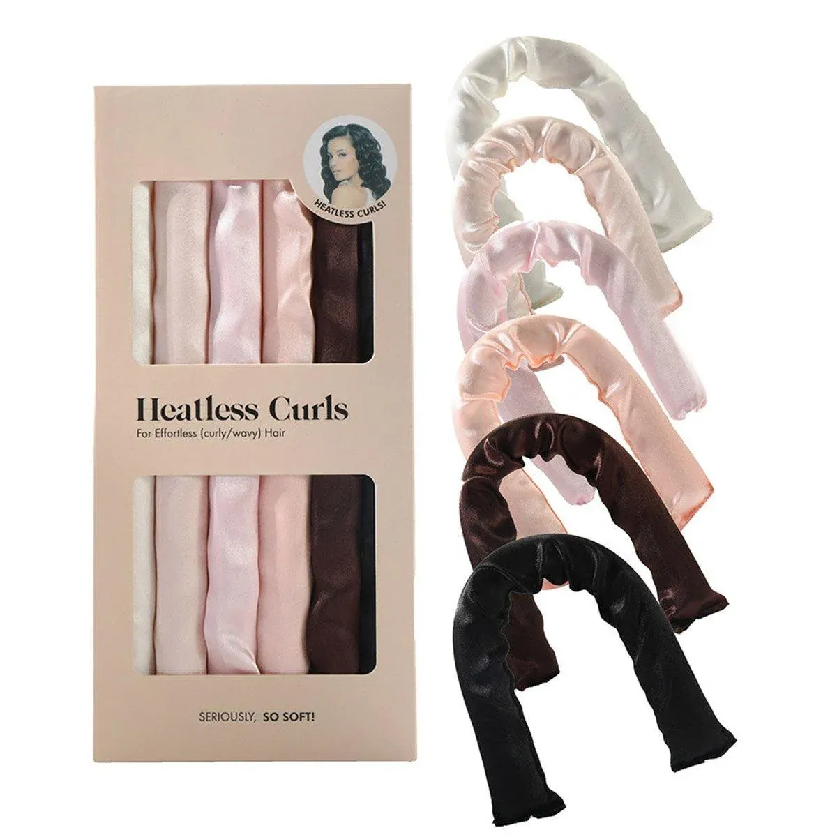 6Colours Heatless Curling Rod Foam Set Lazy Overnight Hair Rollers Big Waves