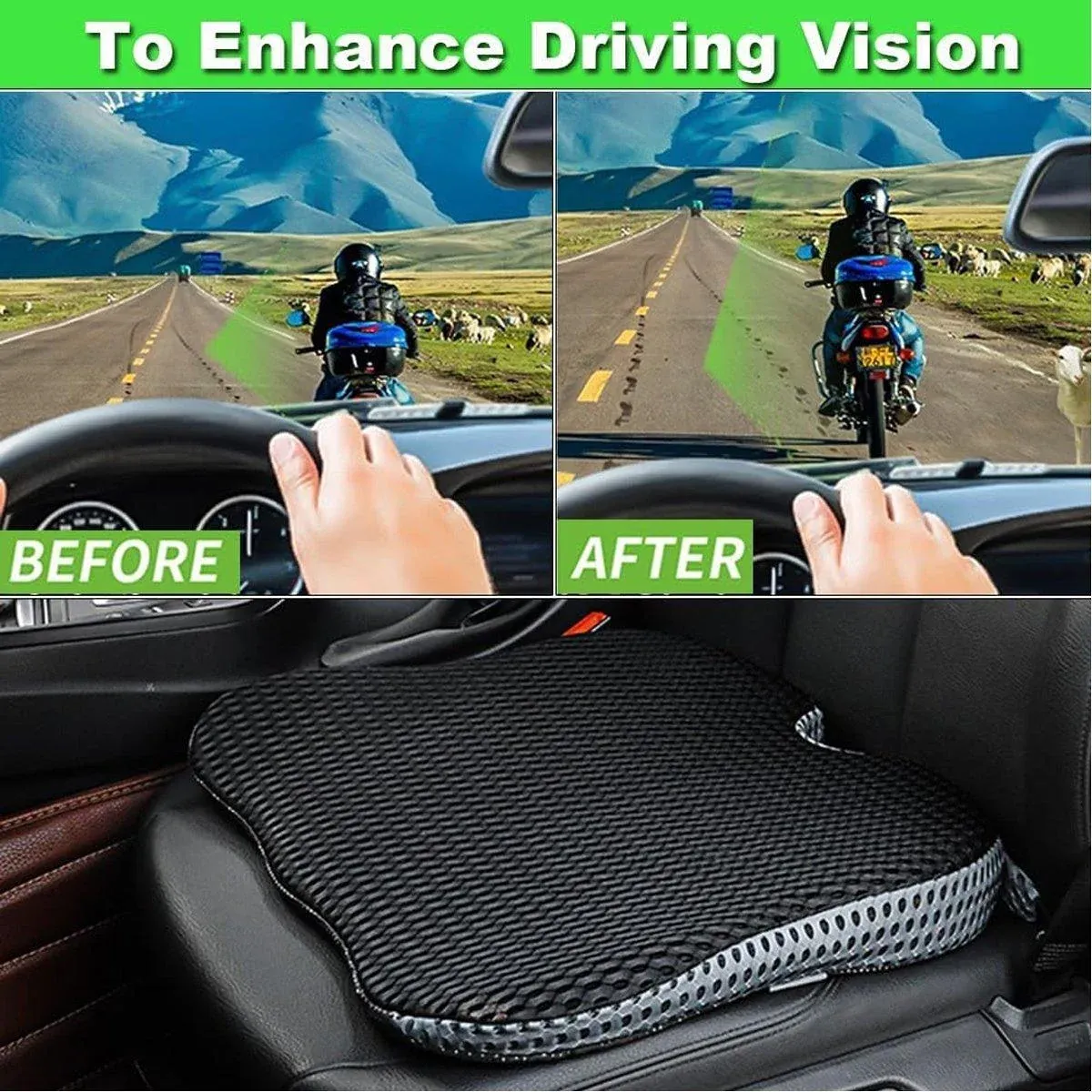 Universal Memory Foam Seat Cushion for Car Office and Home Chair Use view 6