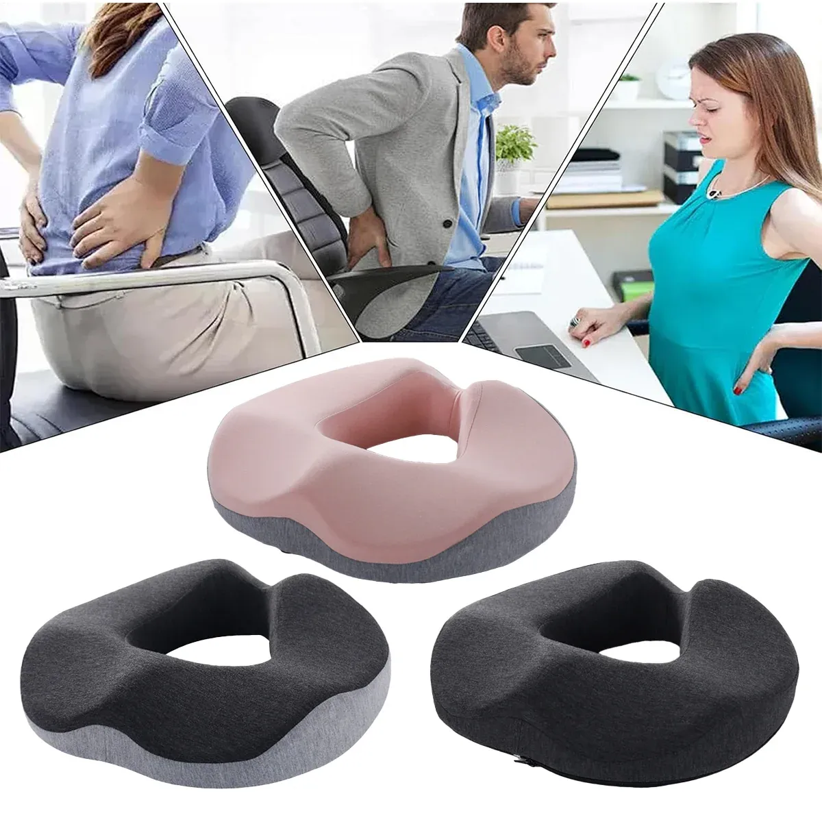 Memory Foam Seat Cushion Breathable Comfort Pad for Office Chair view 14
