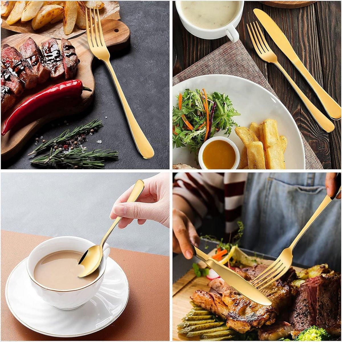 20/40pcs Stainless Steel Cutlery Set Knife Fork Spoon Western Hotel Tableware view 13