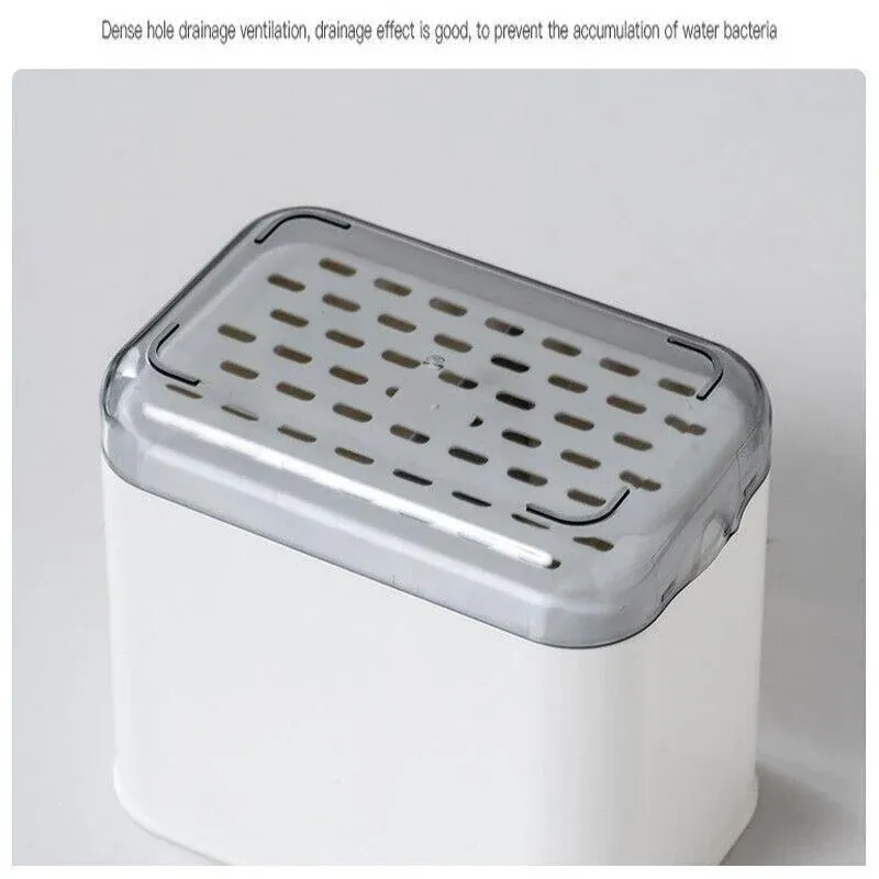 Cutlery Drainer Basket Multifunctional Storage Holder Box Spoon Drain Rack - White view 13