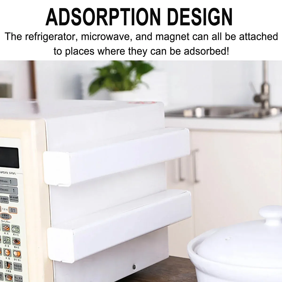 Plastic Food Wrap Dispenser Cutter Foil Cling Film Storage Holder Box Kitchen view 13