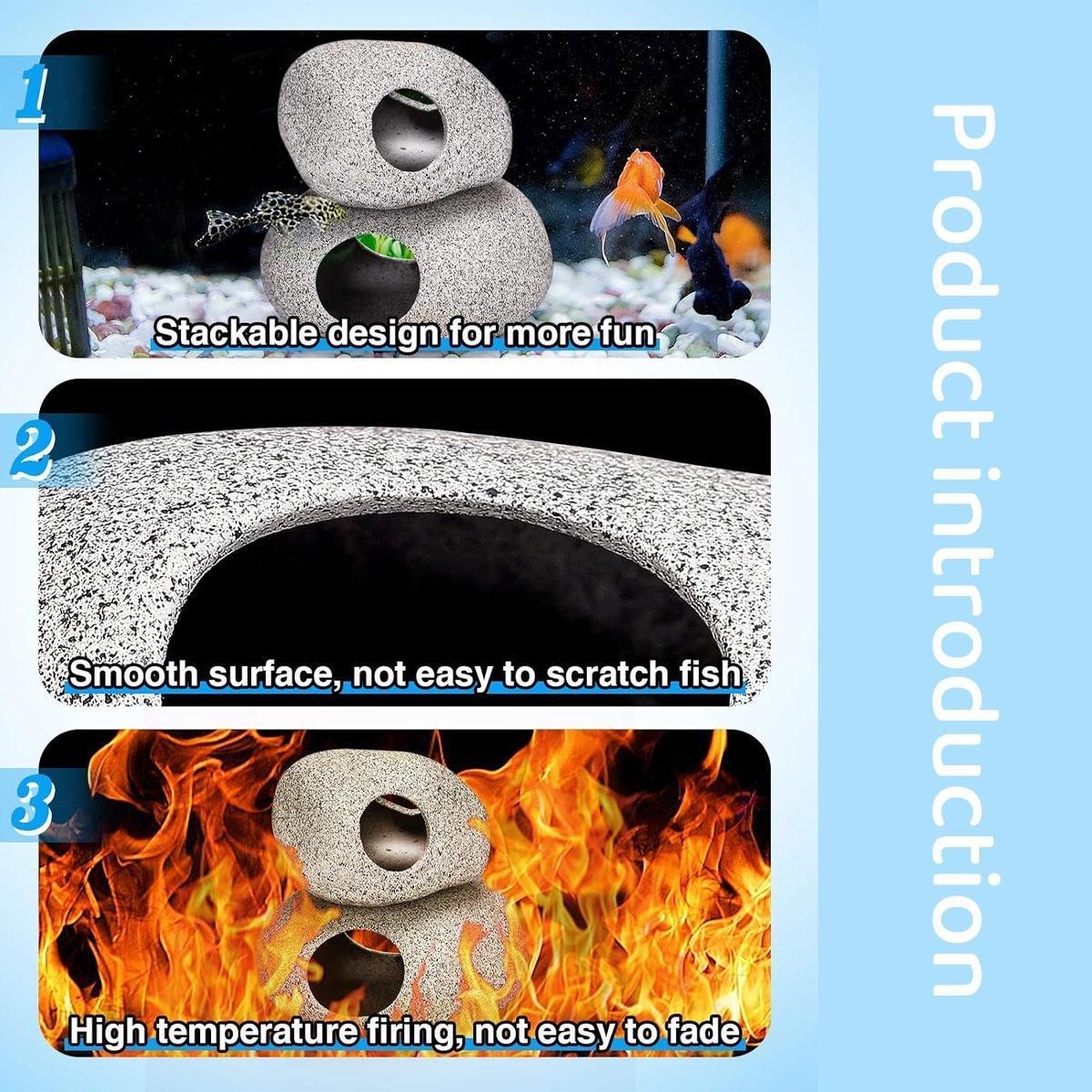 Clay Pot Aquarium Decoration Shrimp House Cichlid Breeding Tank Fish Nest view 6