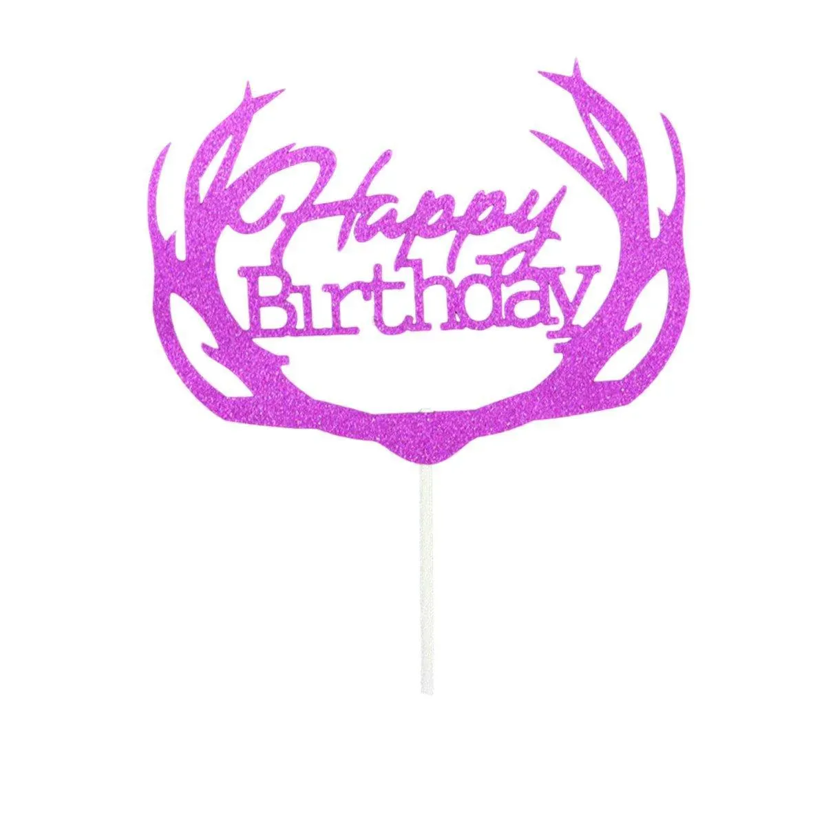Happy Birthday Cake Topper Colour Printed Acrylic Party Decorations - Rose — image 1