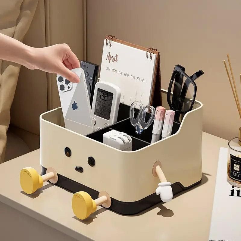 Desktop Organizer Storage Box Household Clutter Compartmentalized Container view 10