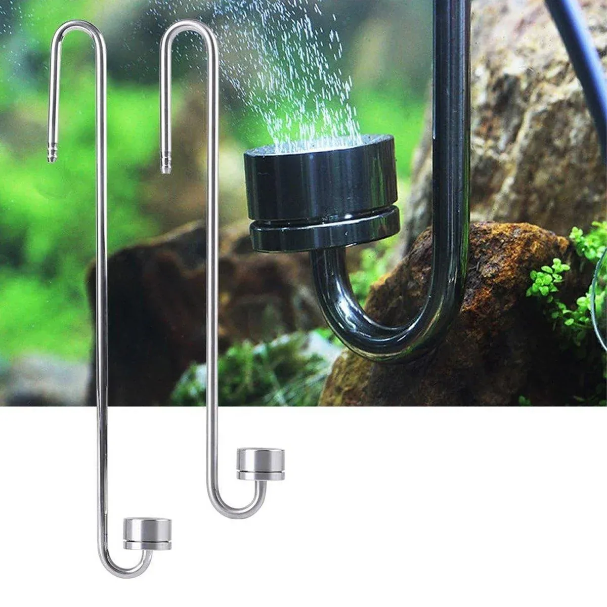 Stainless Steel Aquarium CO2 Diffuser Carbon Dioxide Atomizer Grass Tank view 12
