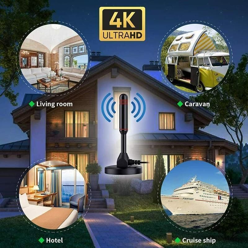 Digital Tv Antenna 300 Mile Indoor Outdoor Hd Tv Aerial Amplifier Signal Booster view 5
