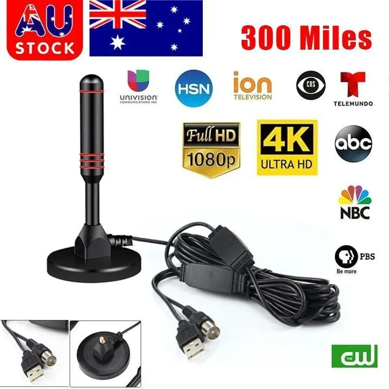Digital Tv Antenna 300 Mile Indoor Outdoor Hd Tv Aerial Amplifier Signal Booster view 12