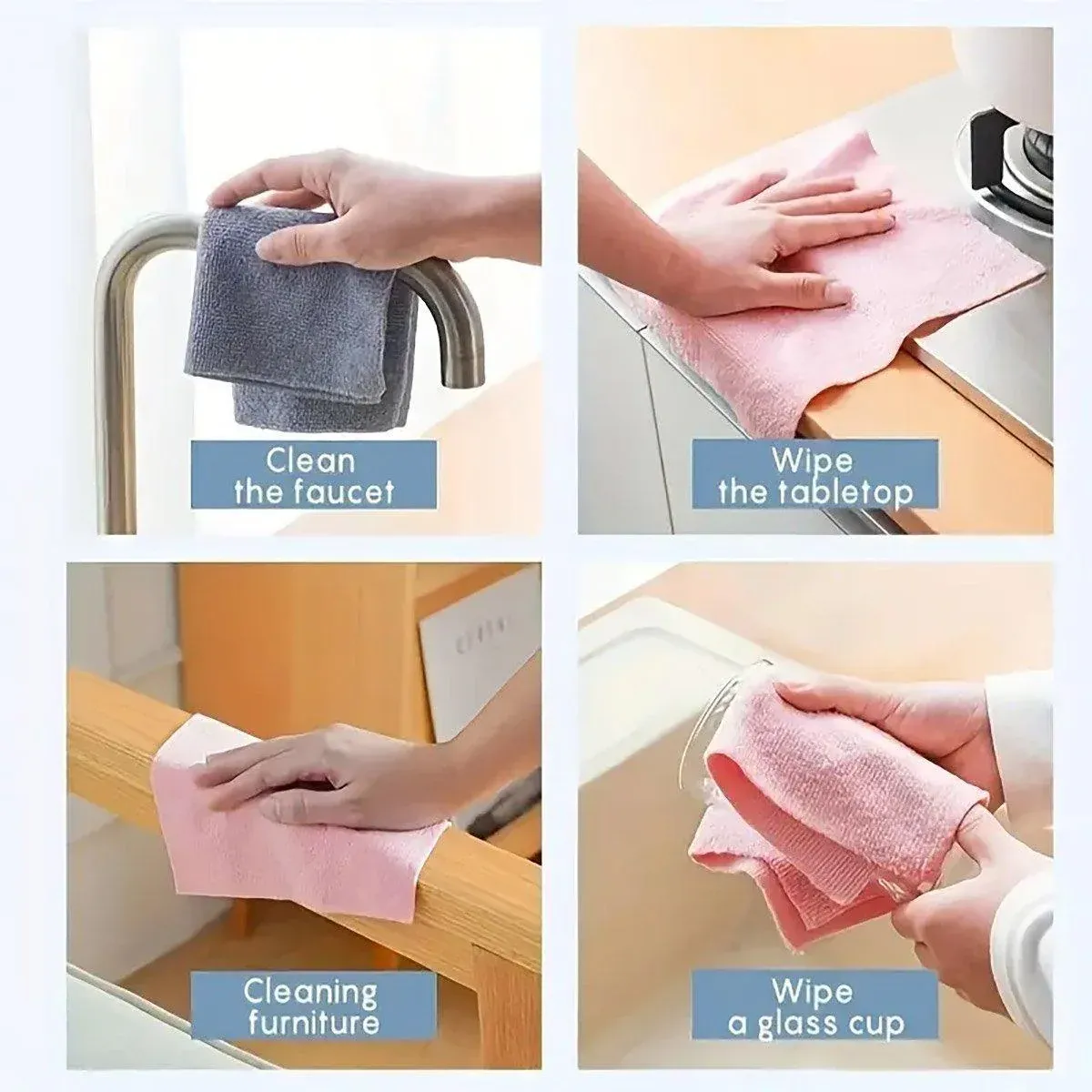 Multifunctional Kitchen Cleaning Towel Strong Absorbent Hand Tear Dish Cloth view 7
