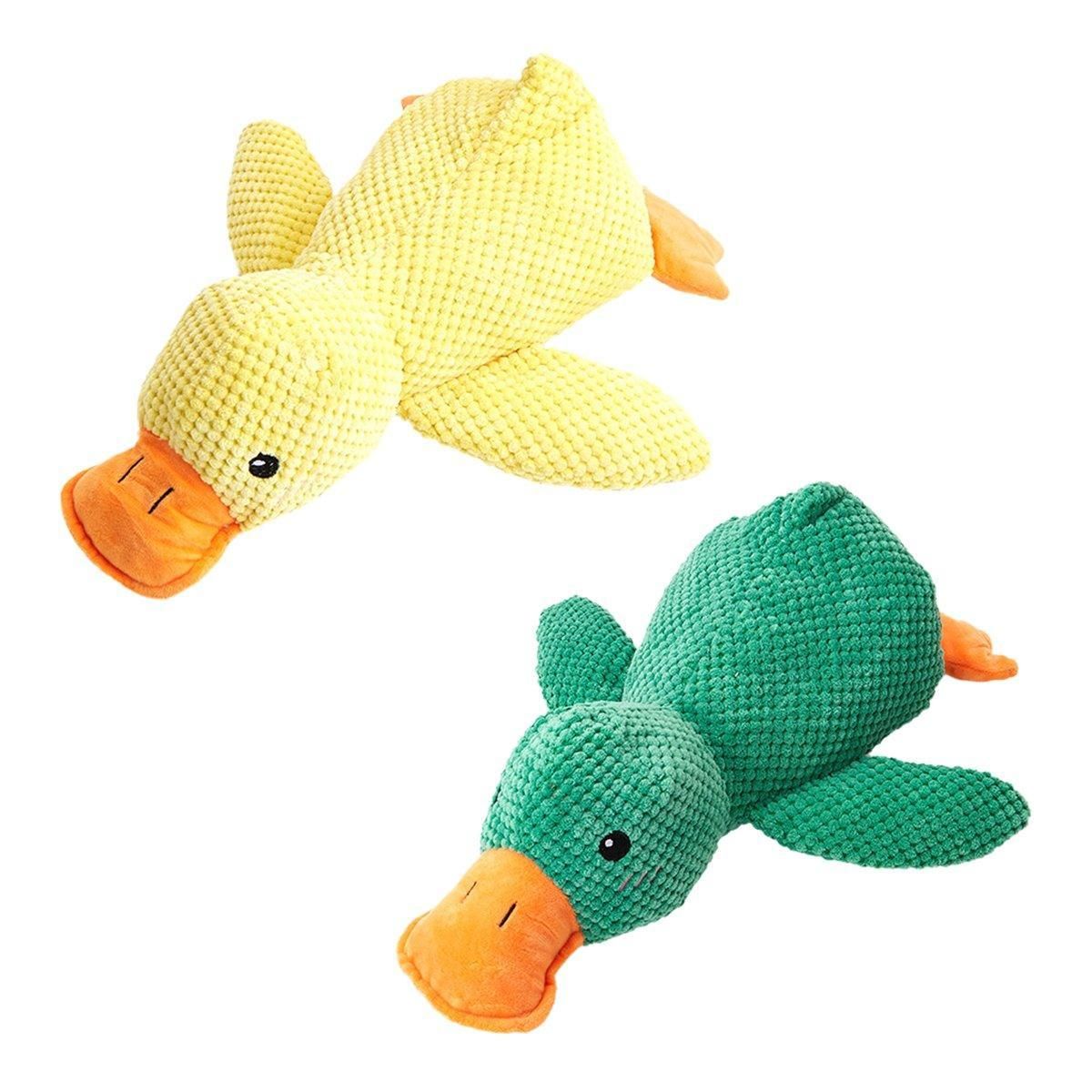 Plush Cartoon Duck Dog Toy Interactive Squeaky Pet Toy Durable Fun Chew Toy view 3