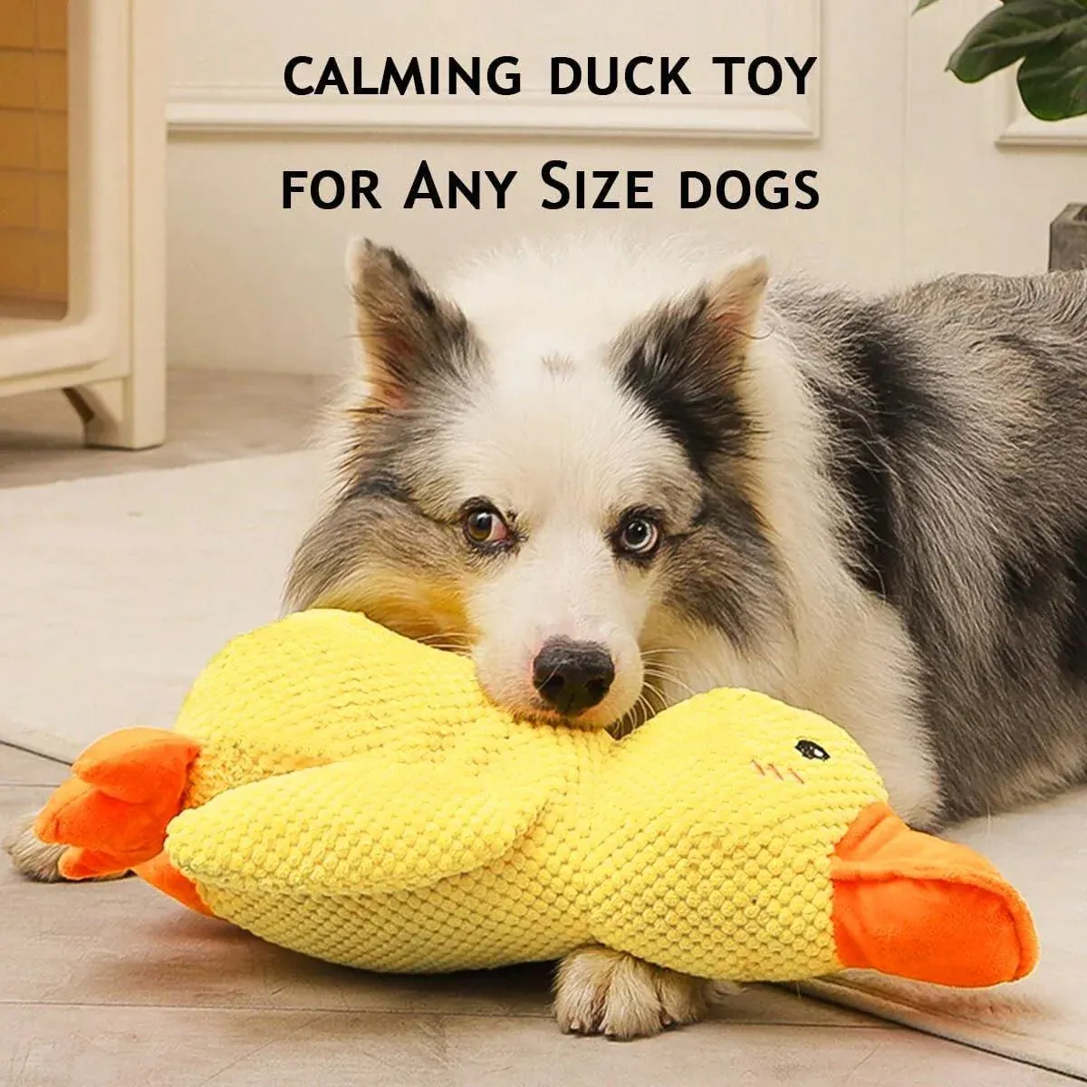 Plush Cartoon Duck Dog Toy Interactive Squeaky Pet Toy Durable Fun Chew Toy view 10