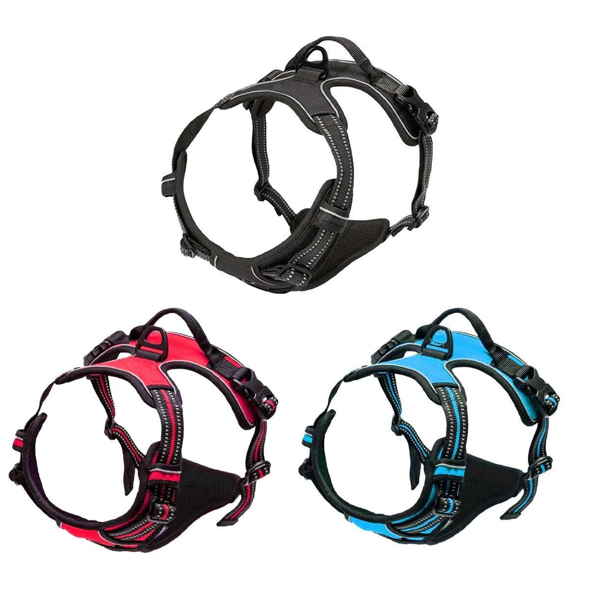 Adjustable No-Pull Dog Harness Vest S-XL Reflective Pet Training Outdoor view 3