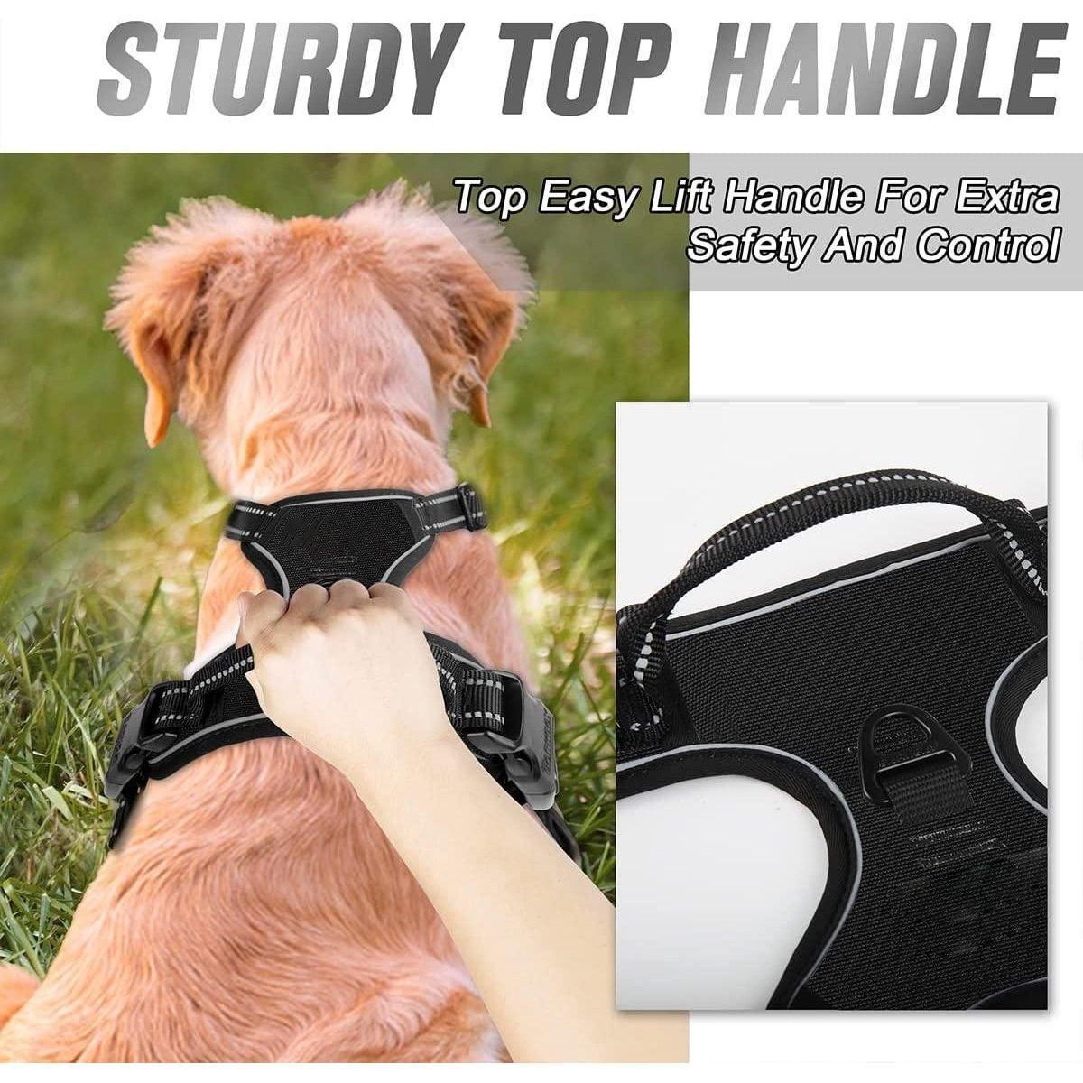 Adjustable No-Pull Dog Harness Vest S-XL Reflective Pet Training Outdoor view 6