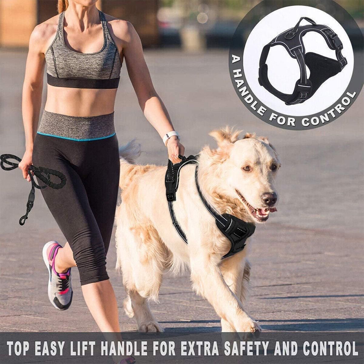Adjustable No-Pull Dog Harness Vest S-XL Reflective Pet Training Outdoor view 11