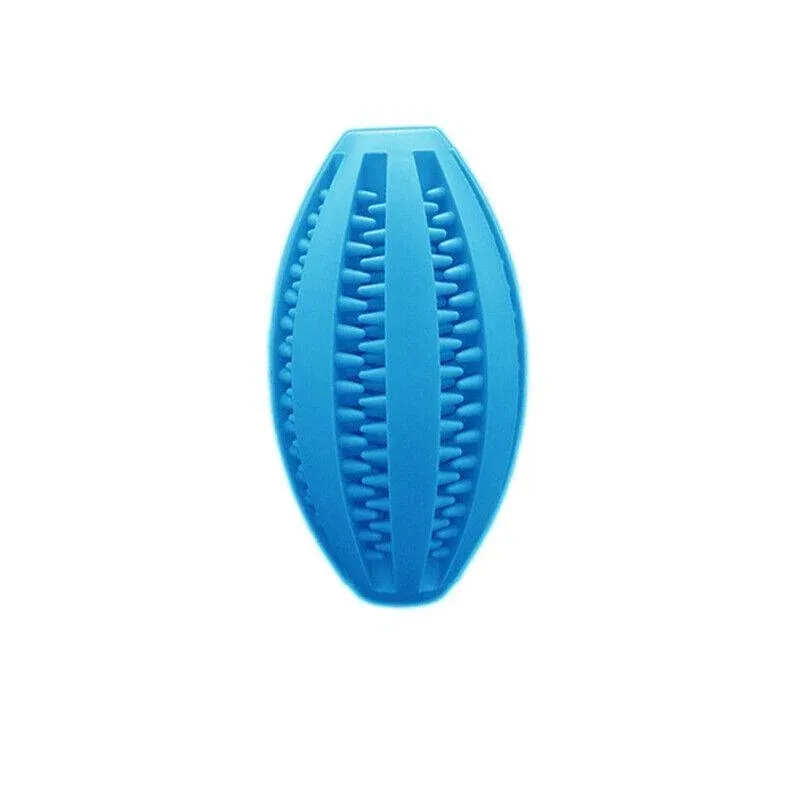 Dog Chew Toy Rubber Ball Treat Dispenser Dental Cleaning Training Play Ball — image 1