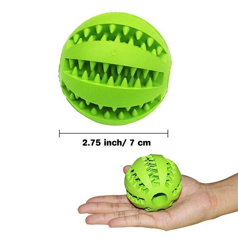 Dog Chew Toy Rubber Ball Treat Dispenser Dental Cleaning Training Play Ball view 4