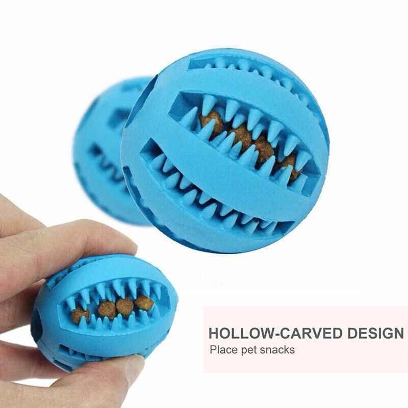 Dog Chew Toy Rubber Ball Treat Dispenser Dental Cleaning Training Play Ball view 9