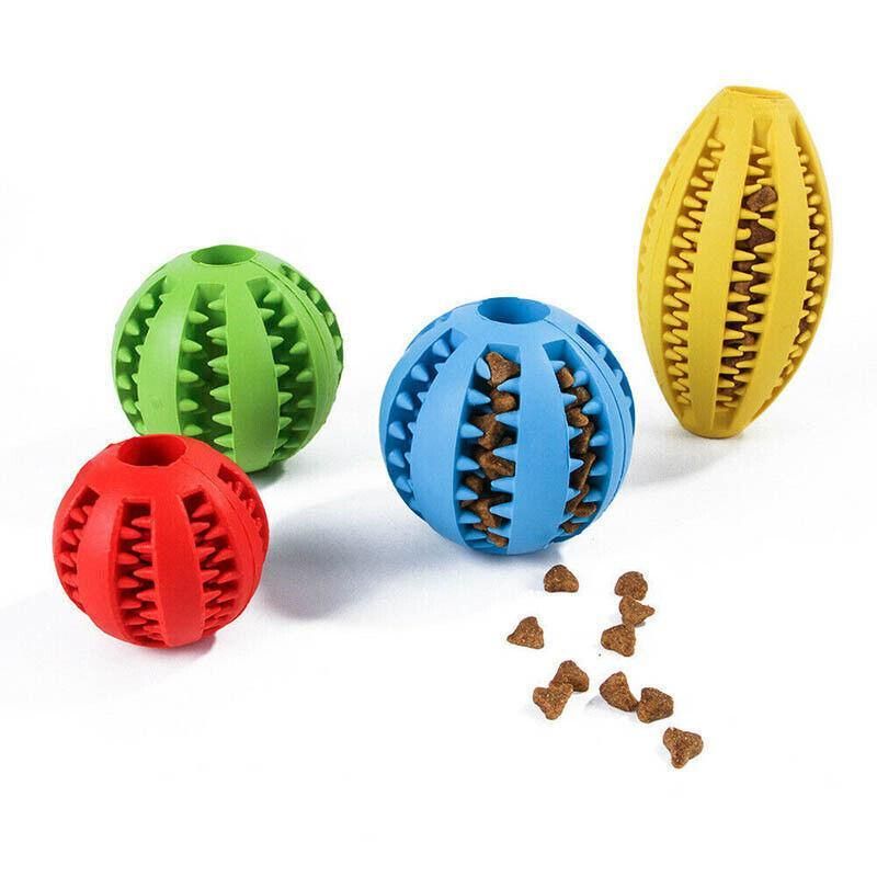Dog Chew Toy Rubber Ball Treat Dispenser Dental Cleaning Training Play Ball view 10