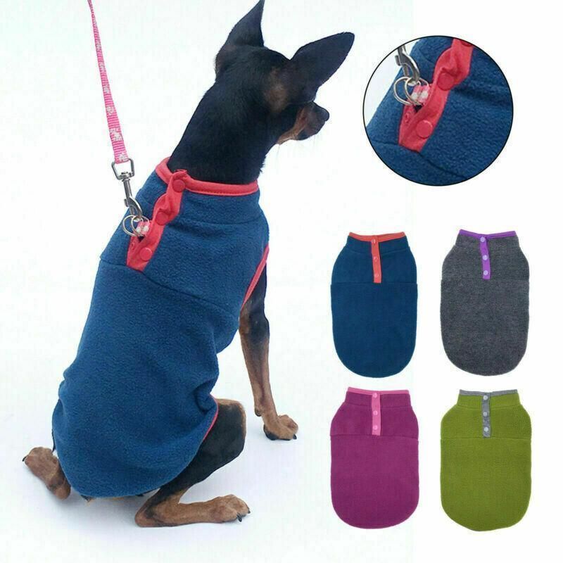 L Pet Dog Puppy Winter Warm Fleece Jumper Vest Coat Jacket Apparel Clothes view 10