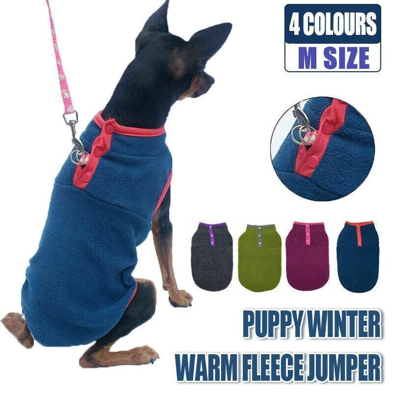 M Pet Dog Puppy Winter Warm Fleece Jumper Vest Coat Jacket Apparel Clothes view 2