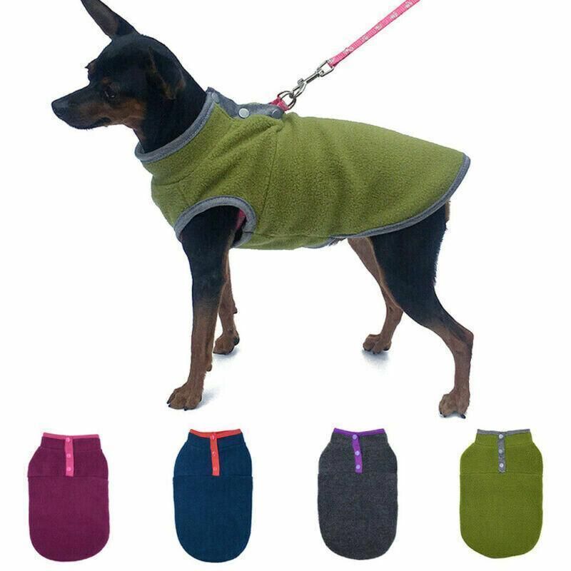 M Pet Dog Puppy Winter Warm Fleece Jumper Vest Coat Jacket Apparel Clothes view 8
