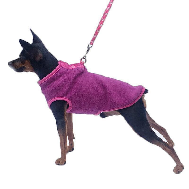 L Pet Dog Puppy Winter Warm Fleece Jumper Vest Coat Jacket Apparel Clothes view 4