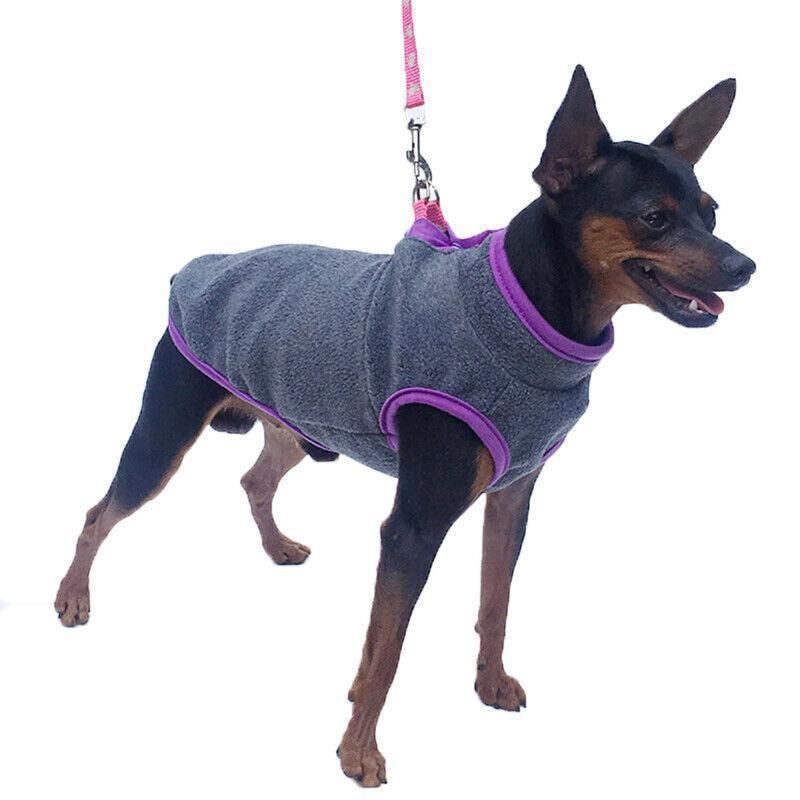 L Pet Dog Puppy Winter Warm Fleece Jumper Vest Coat Jacket Apparel Clothes view 13