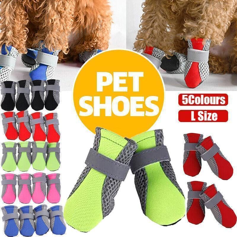 4PCS L Size Anti Slip Waterproof Protective Dog Shoes Rain Boots Pet Socks view 2