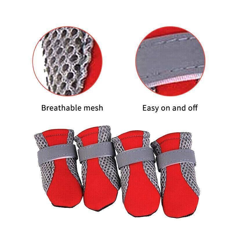 4PCS L Size Anti Slip Waterproof Protective Dog Shoes Rain Boots Pet Socks view 9