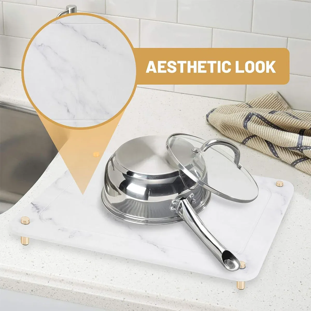 Diatom Mud Water Draining Pad Kitchen Faucet Washbasin Water Absorbing Mat view 8