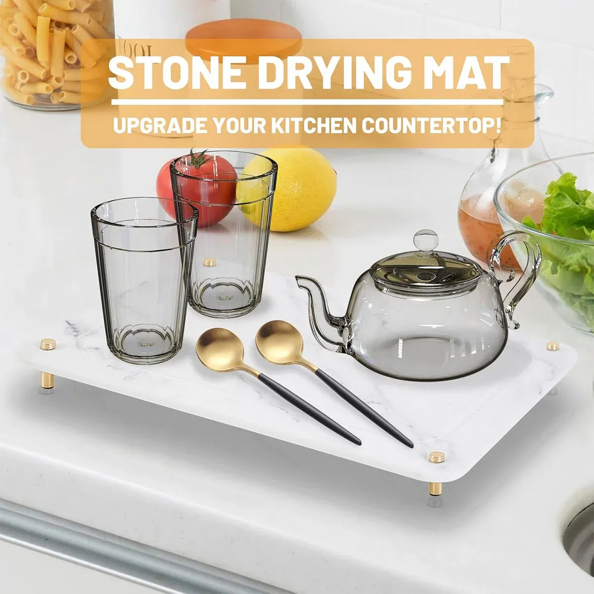 Diatom Mud Water Draining Pad Kitchen Faucet Washbasin Water Absorbing Mat view 9