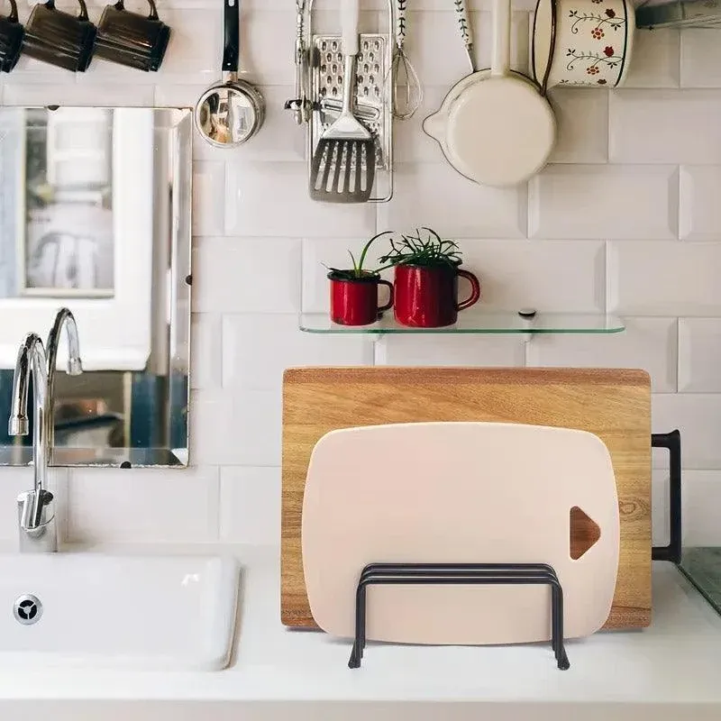 Home Kitchen Chopping Board Draining Rack Multifunction Storage Shelf Organizer view 4