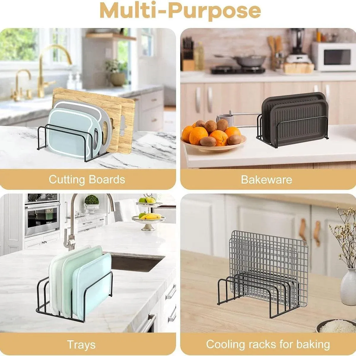 Home Kitchen Chopping Board Draining Rack Multifunction Storage Shelf Organizer view 5