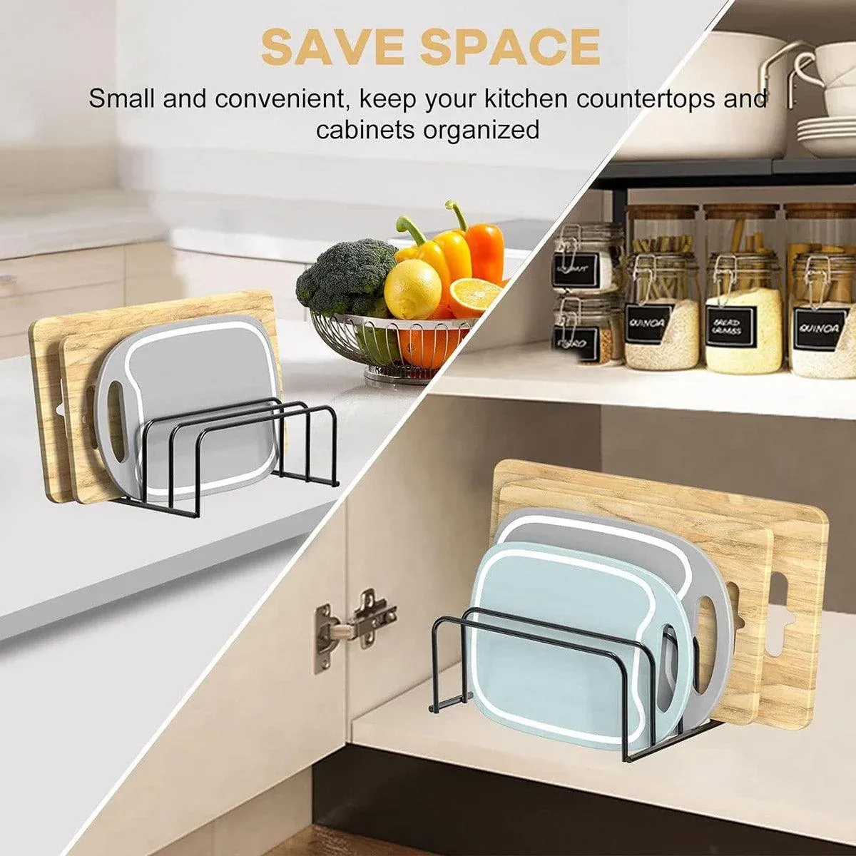 Home Kitchen Chopping Board Draining Rack Multifunction Storage Shelf Organizer view 7