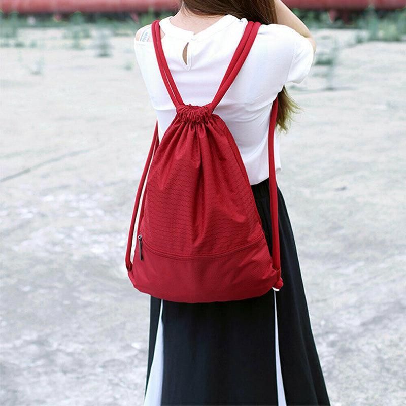 Backpack Sport Pack String Tote Gym Bag Cinch Sack School Drawstring Capacity view 9